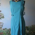 CALVIN KLEIN  CAREER LAGOON ZIPPER FRONT DRESS  SZ 12 NWT