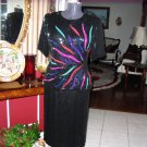 CAROLYN BATON NIGHT  FORMAL BLACK SEQUENCE 2PC SUIT SZM