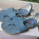 BIG BUDDHA BLUE SANDALS  WRAP LEG & TIE SZ 6.5 NWOB