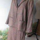 SAG HAROBR CAREER LONG SLEEVE BROWN SKIRT WOMEN SUIT SZ 20, 22 NWT