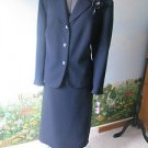 EMILY SKIRT WOMEN LONG SLEEVE SPECIAL OCCASION NAVY SUIT SZ 24 NWT $260