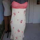 ANN TAYLOR 100% SILK FLORAL SPAGHETTI STRAP SUMMER DRESS SZ 6