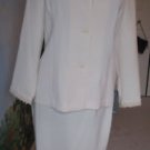 AMANDA SMITH IVORY COLOR 2PC SKIRT WOMEN SUIT SZ 12 NWT