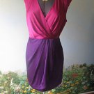 VINCE CAMUTO Fuchsia & Purple Silky Cocktail Dress, Size 8 NWT