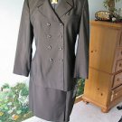 KASPER A.S.L CAREER BROWN  WOMEN BLAZER & SKIRT SUIT SZ 14P NWT $220.00
