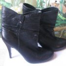 GUESS LEATHER ANKLE BLACK WOMEN BOOTS / SHOES  SZ 10 NEW