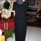 R & M RICHARDS FORMAL BLACK BEADED DRESS SZ 10