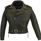 Men's Full Belted Biker Jacket 46