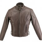 Men's Brown Vented Leather Jacket 48