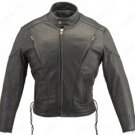 Men's Vented Leather Jacket 46