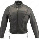Men's Vented Leather Jacket 44