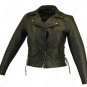 Women's Beltless Biker Leather Jacket S