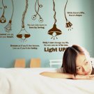 Vintage Lights Words Modern DIY Wall Art Vinyl Decals Stickers for home cafe decor unique nm-1