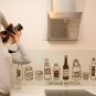 Vintage Style Bottles Diy Wall Art Vinyl Decals Stickers for Modern Home Kitchen Decor accents nm-5