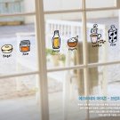 Kitchenware icons Brunch Vinyl Decals Stickers DIY Modern Wall Art for Home Kitchen Decor sn-2