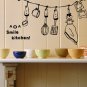 Kitchenware Vinyl Decals Stickers DIY Modern Wall Art Words for Home Kitchen Cafe decor nm-8