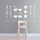 Kitchenwares Words DIY Kitchen Wall Art Vinyl Decals Stickers for home cafe decor unique fun ig-3