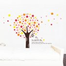 Star Leaf Tree Wall Art Vinyl Decals Stickers for home kitchen cafe decor kids fun unique hw-1
