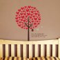 Heart Leaf Tree Wall Art Vinyl Decals Stickers for home kitchen cafe decor fun unique love hw-2