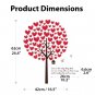 Heart Leaf Tree Wall Art Vinyl Decals Stickers for home kitchen cafe decor fun unique love hw-2