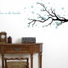 Snow on Branches Tree DIY Modern Wall Art Vinyl Decals Stickers for home cafe decor words fg-1