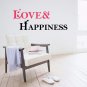 Love & Happiness Lettering Words Modern Wall Art Vinyl Decals Stickers for home kitchen decor fg-2