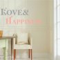 Love & Happiness Lettering Words Modern Wall Art Vinyl Decals Stickers for home kitchen decor fg-2