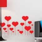 Lovely Heart Flowers DIY Modern Wall Art Vinyl Decals Stickers home cafe kitchen decor unique fg-3