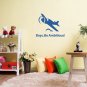 Boys be Ambitious Quotes Plane DIY Modern Wall Art Vinyl Decals Stickers for home decor Words fg-8
