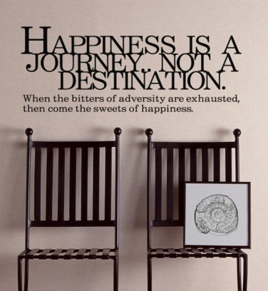 Happiness is a Journey Saying Words DIY Modern Wall Art Vinyl Decals Stickers for home decor fd-5