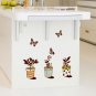 Lovely Pot Flower Plant Butterfly DIY Kitchen Wall Art Vinyl Decals Stickers for home decor ga-1