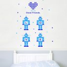 LOVE Robots DIY Modern Unique Wall Art Vinyl Decals Stickers for Home Kitchen Cafe decor ga-3