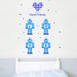 LOVE Robots DIY Modern Unique Wall Art Vinyl Decals Stickers for Home Kitchen Cafe decor ga-3
