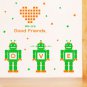 LOVE Robots DIY Modern Unique Wall Art Vinyl Decals Stickers for Home Kitchen Cafe decor ga-3