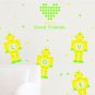 LOVE Robots DIY Modern Unique Wall Art Vinyl Decals Stickers for Home Kitchen Cafe decor ga-3
