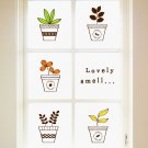 Lovely Smell Pot Flower Plant Words DIY Modern Kitchen Wall Art Vinyl Decals Stickers decor ga-10