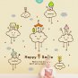 Happy Smile Words DIY Wall Art Vinyl Decals Stickers  for home cafe decor fun kids ga-11