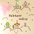 Fantasy World Lettering DIY Wall Art Vinyl Decals Stickers for home cafe decor fun words kids ga-12