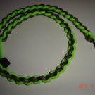 neon green and black paracord nicklece