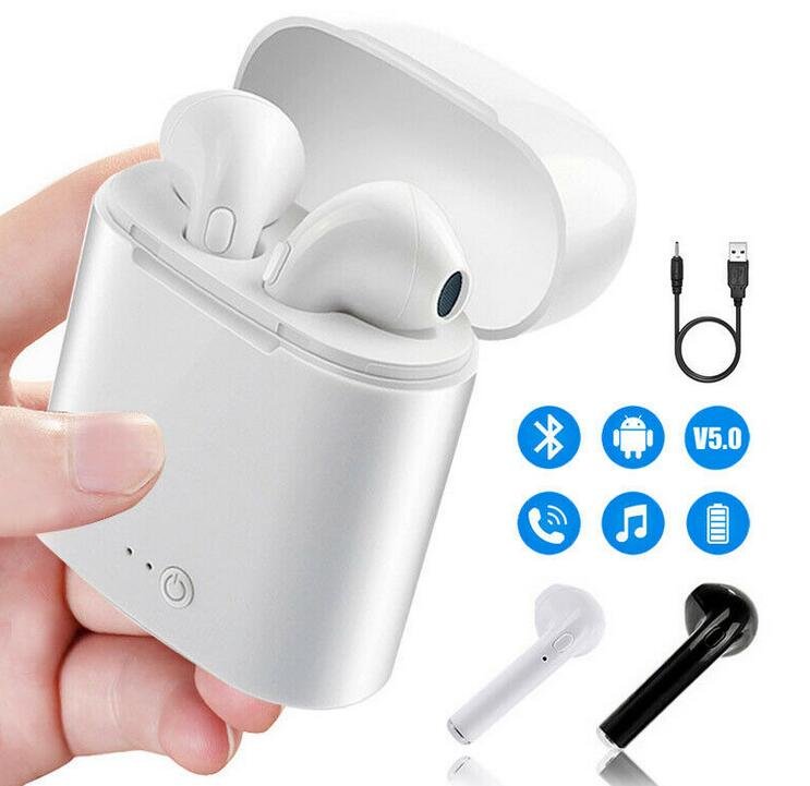 iPhone 11 pro MAX Wireless Bluetooth Earphone 5.0 Air Mini Sport Handsfree Earbud Headset
