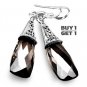 Buy 1 Get 1 -  1 7/8" 100% Natural Smoky Quartz 925 Sterling Silver Hook Earring Art Jewelry