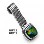 Buy 1 Get 1 - 1 1/4" 100% Natural Ammolite 925 Sterling Silver Pendant Art Jewelry