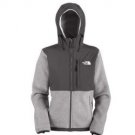 GREY HEATHER BLACK -The North Face Womens Denali Hoodie Polartec Fleece Jacket style anln