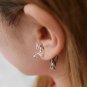 Pair 3D Unicorn Stud Fake Gauge Earrings - Cool Rock Punk Metal Korean Style