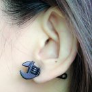Pair 3D Wrench Spanner Tool Stud Fake Gauge Earrings - Cool Rock Punk Metal Korean Style