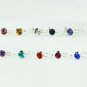 6 X "U" Clip ON Diamante Silver Earrings, Ear Cuff - No Piercing