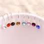 6 X "U" Clip ON Diamante Silver Earrings, Ear Cuff - No Piercing