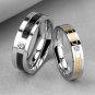 Set of 2-Tone <Endless Love> Stainless Steel Couple Promise Rings Band