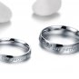 Set of Stainless Steel Engraved "You are perfect in my mind" Couple Promise Ring