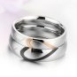 Set of Stainless Steel Heart-shaped Love Couple Wedding/Engagement Band Rings